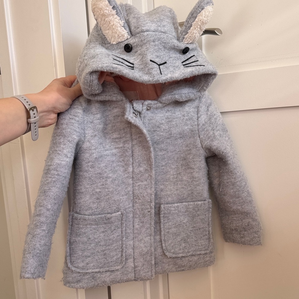 🌼 5 for $20 🌼 Gray Hooded Bunny Coat for Kids cat & jack